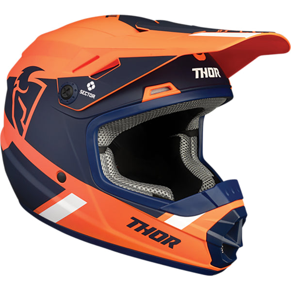 Helmet S22Y Thor MX Sector Split Mips Orange Navy Youth Small #