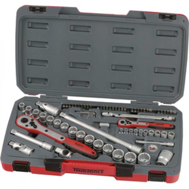 Teng 72Pc 1/4in & 1/2in Dr. Mm Socket Set**