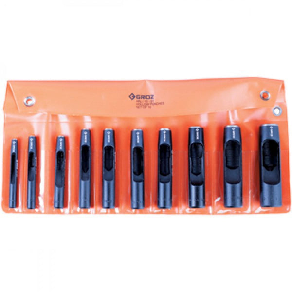 Groz 10Pc Hollow Punch Set