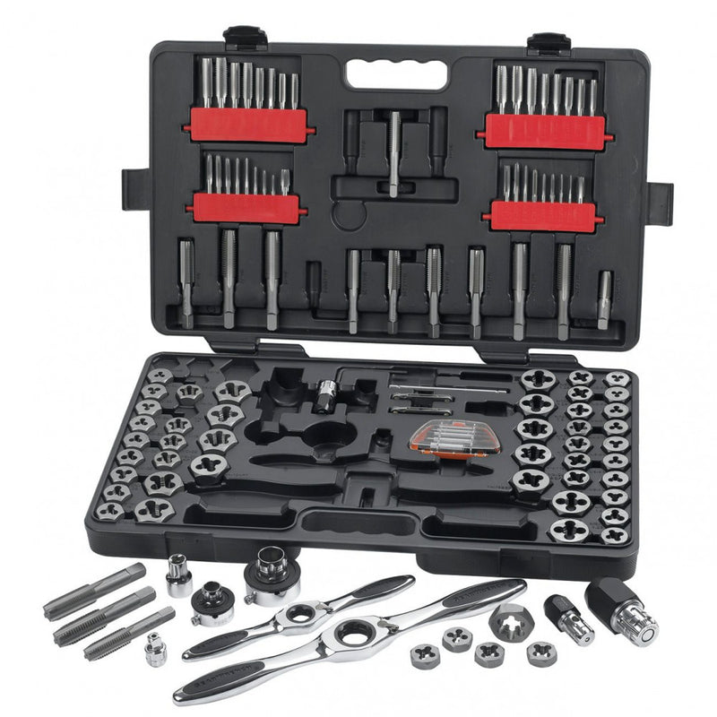 GearWrench Tap & Die Set Combination Ratcheting Large 114Pc - 82812