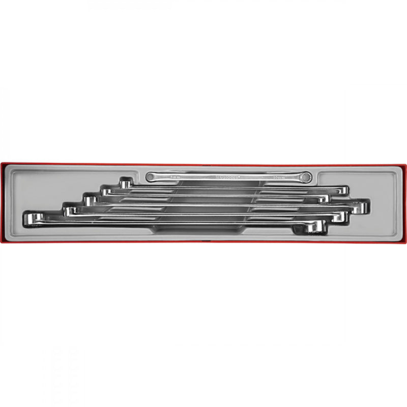 6Pc Flat Extra Long Ring Spanner Set 8-24mm