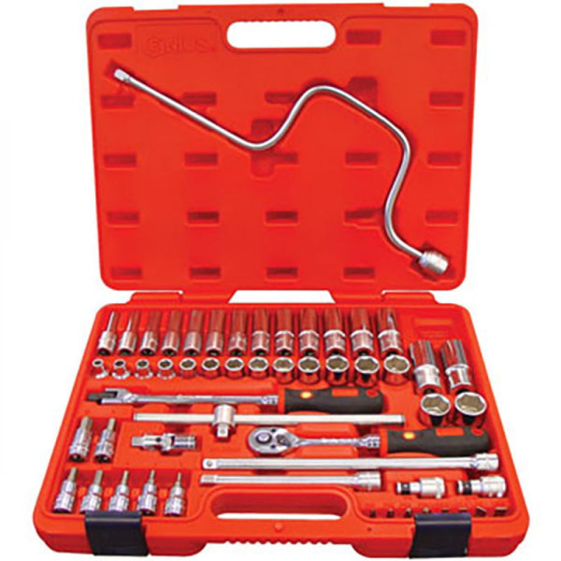 Genius 3/8" Drive 54Pc 7-22mm Socket And Bit Set