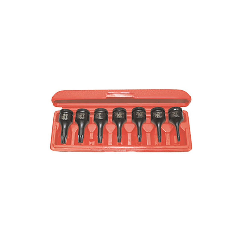 T&E Tools 3/8" Dr. 7Pc T20-T50 Torx Impact Set