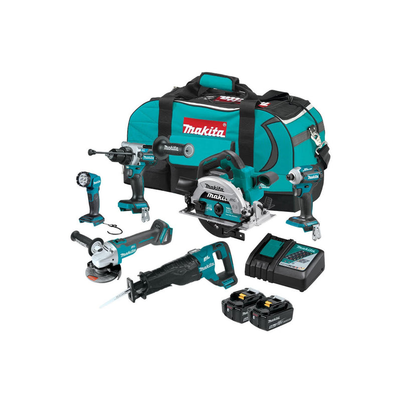 MAKITA 18V LXT Brushless 6-Piece Combo Kit