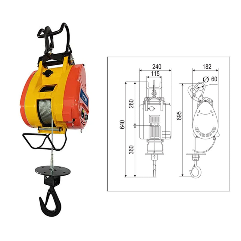 ITM Electric Hoist, Builders Wire Hoist, 300Kg