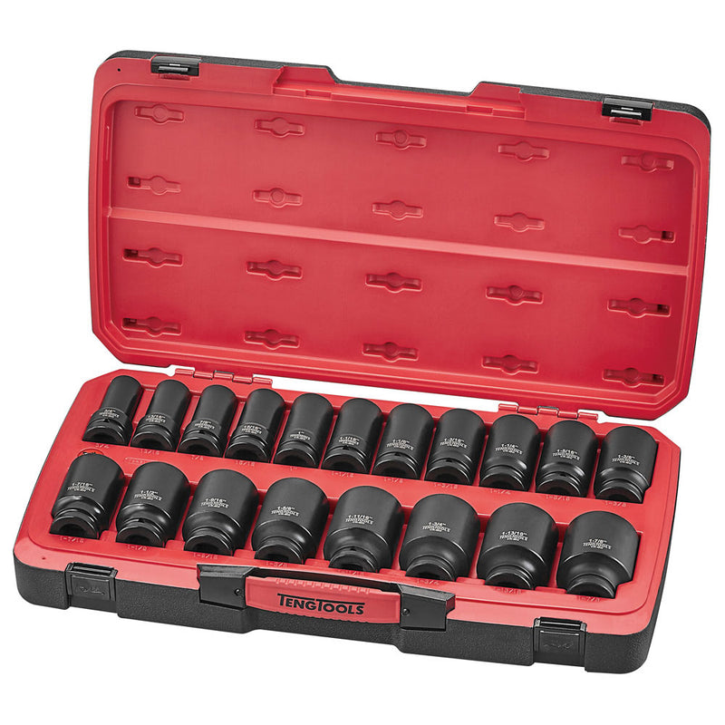 Teng 21Pc 3/4in Dr. Af Deep Impact Socket Set 6-Pn