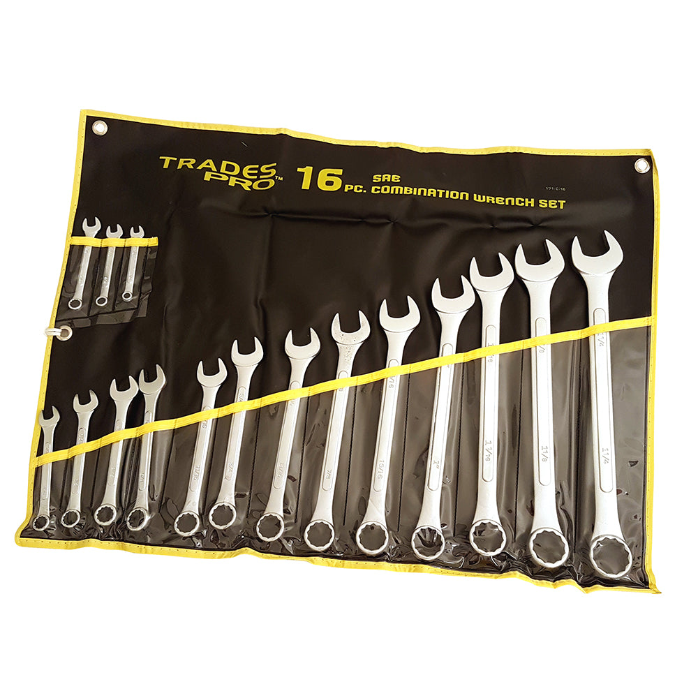 Trades Pro 16pc Imperial R&OE Spanner Set