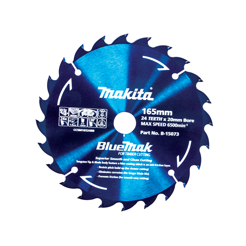 Makita BlueMak B-15051 Wood Circular Saw Blade 136mm 24T TCT