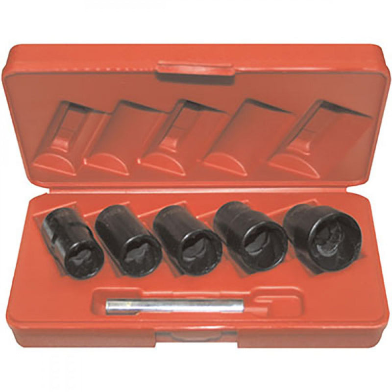 T&E Tools 5Pc 1/2" Drive Metric Impact Twist Socket Set