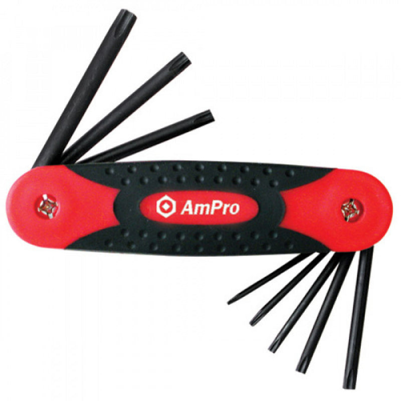 AmPro Folding Hex Wrench Set-1/16-7/32" (7pc)