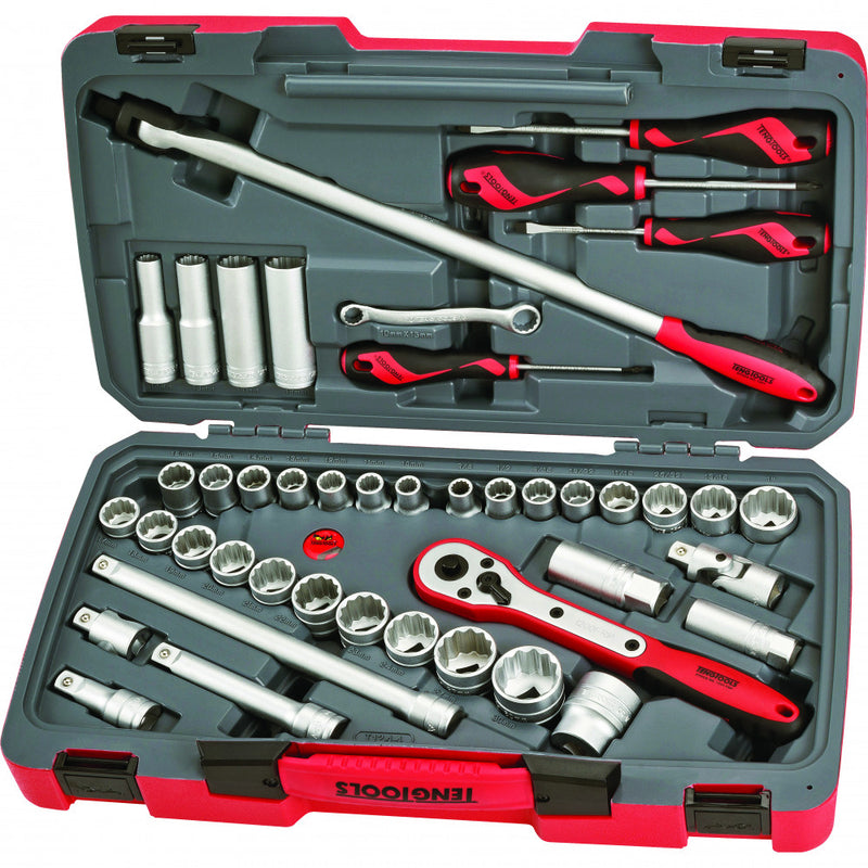 Teng 44Pc 1/2in Dr. Metric & Af Socket Set