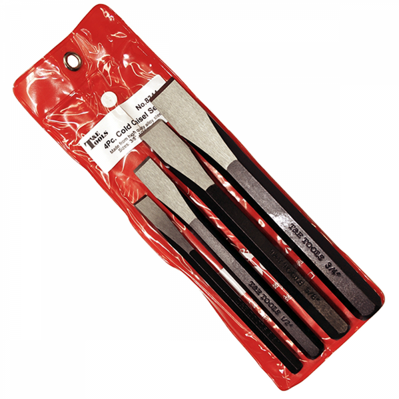 T&E Tools 4Pc Cold Chisel Set