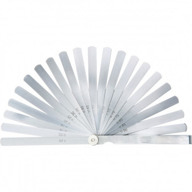 Insize Long Metric Feeler Gauge (.05 - 1.00mm x .05mm) 285mm x 20 Leaves