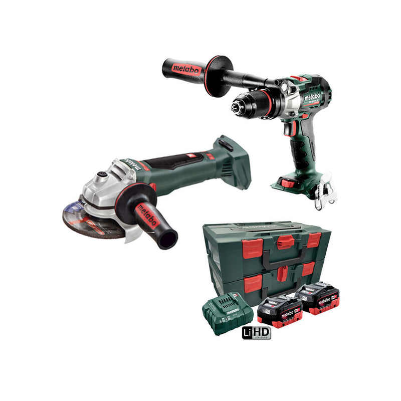 Metabo 18V Brushless Hammer Drill & Angle Grinder Kit