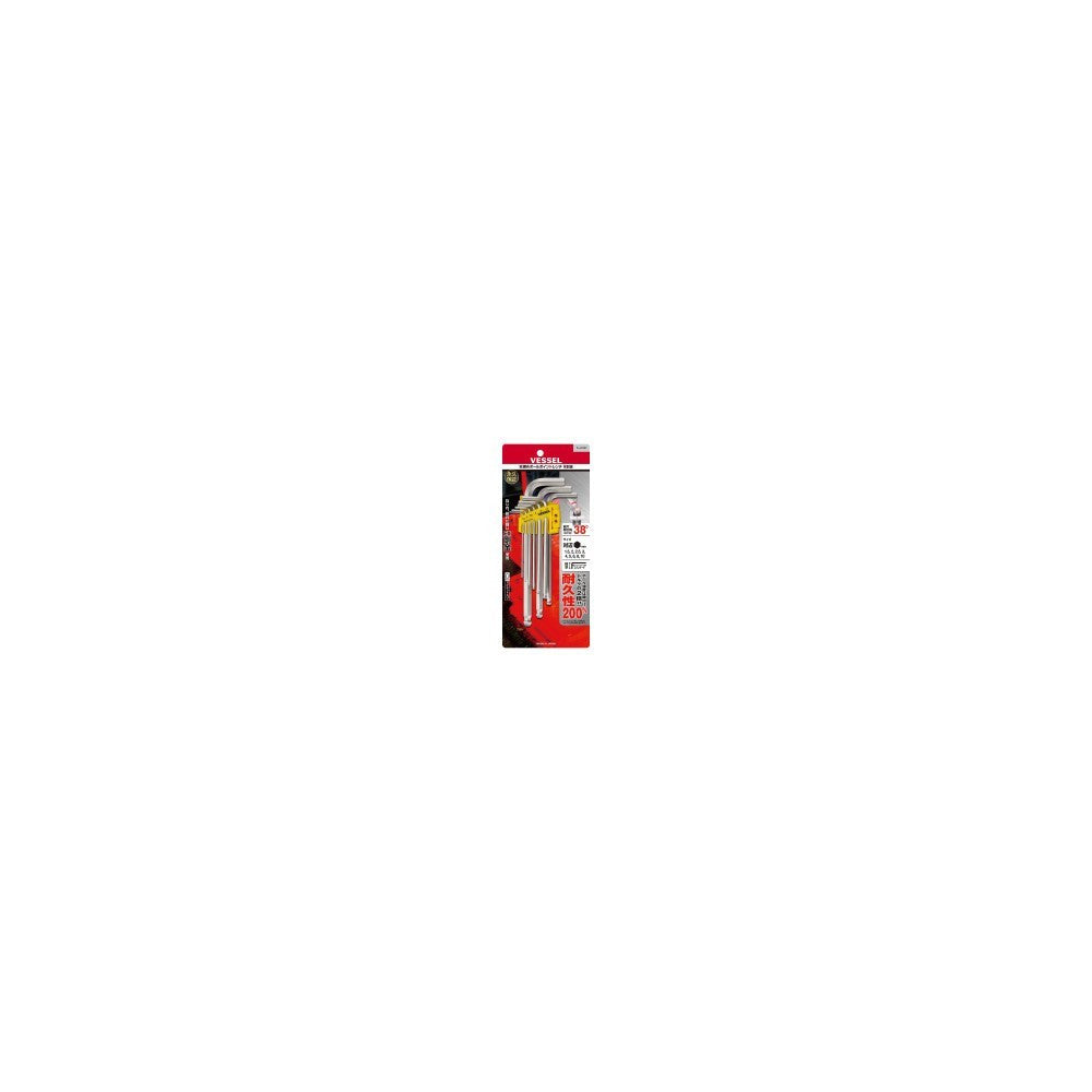 Vessel 9 Piece Ball End Metric Hex Key Set