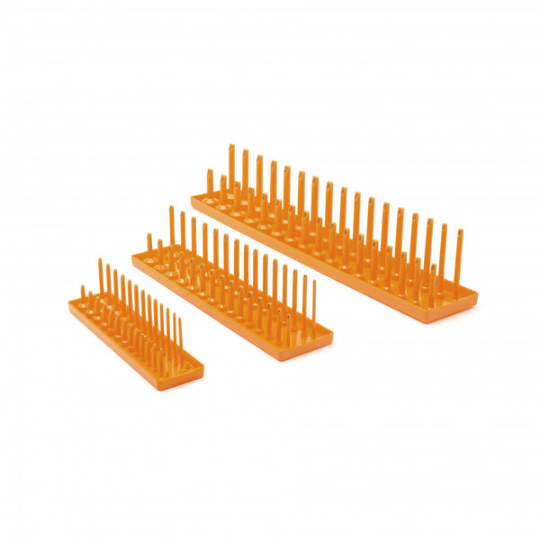 GearWrench 3 Pc. 1/4", 3/8" & 1/2" Drive Orange Metric Socket Storage Tray Set