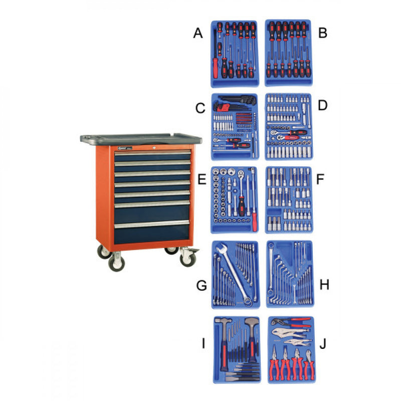 Genius 363Pc 1/4", 3/8" And 1/2" Drive Metric Mechanic's Tool Kit