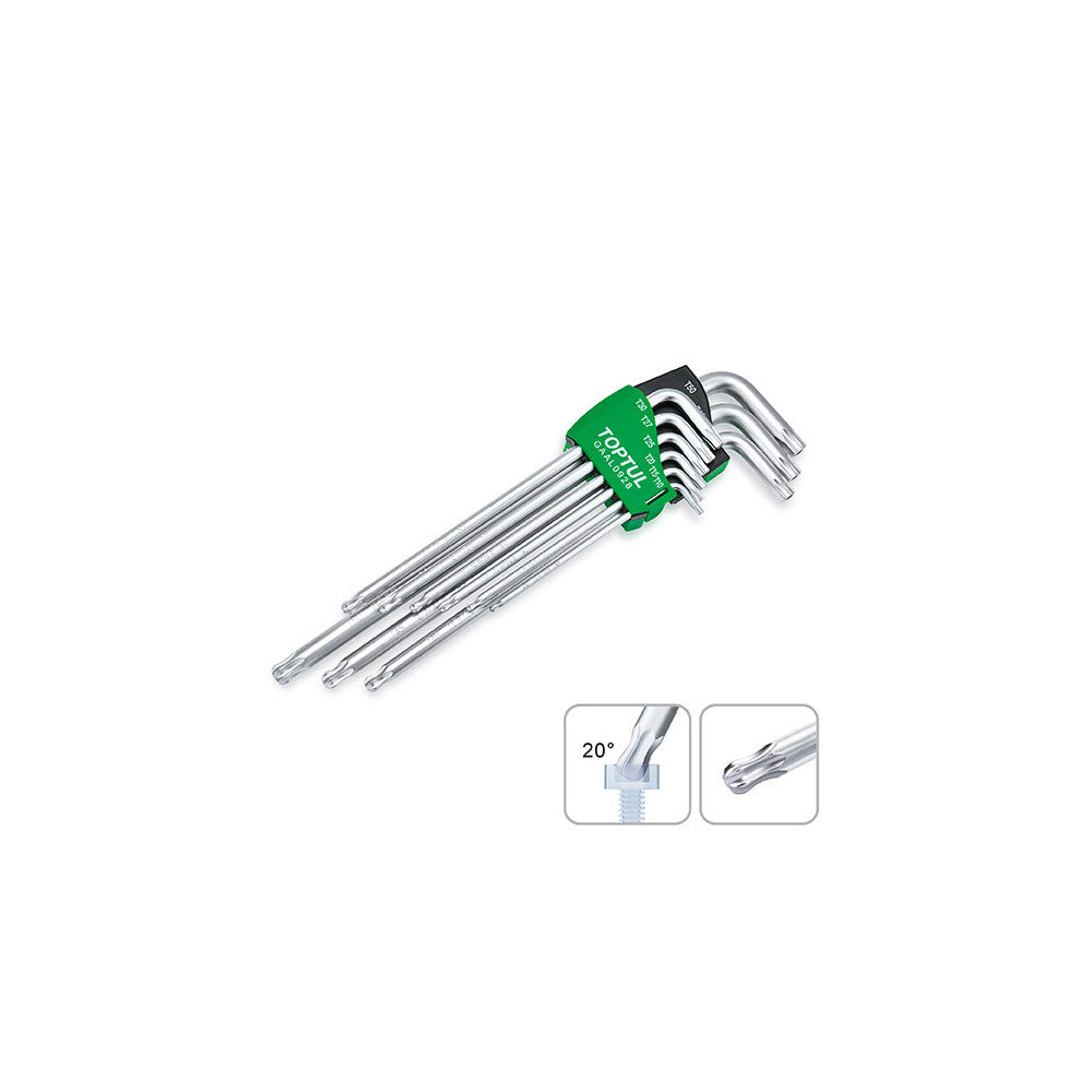 Toptul Star & Tamperproof Key Set 9pc