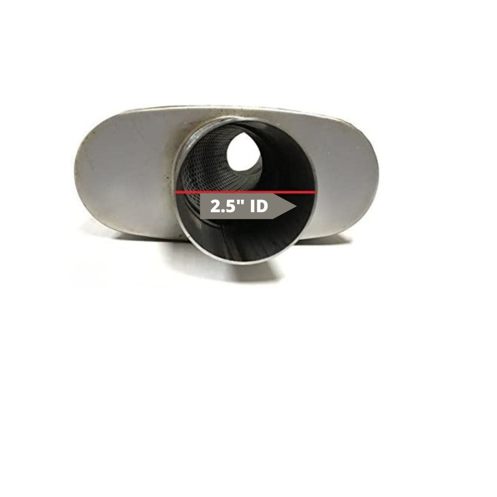 AFTERBURNER Performance Muffler Stainless 2.5 Inch Offset - Centre#ABE42551