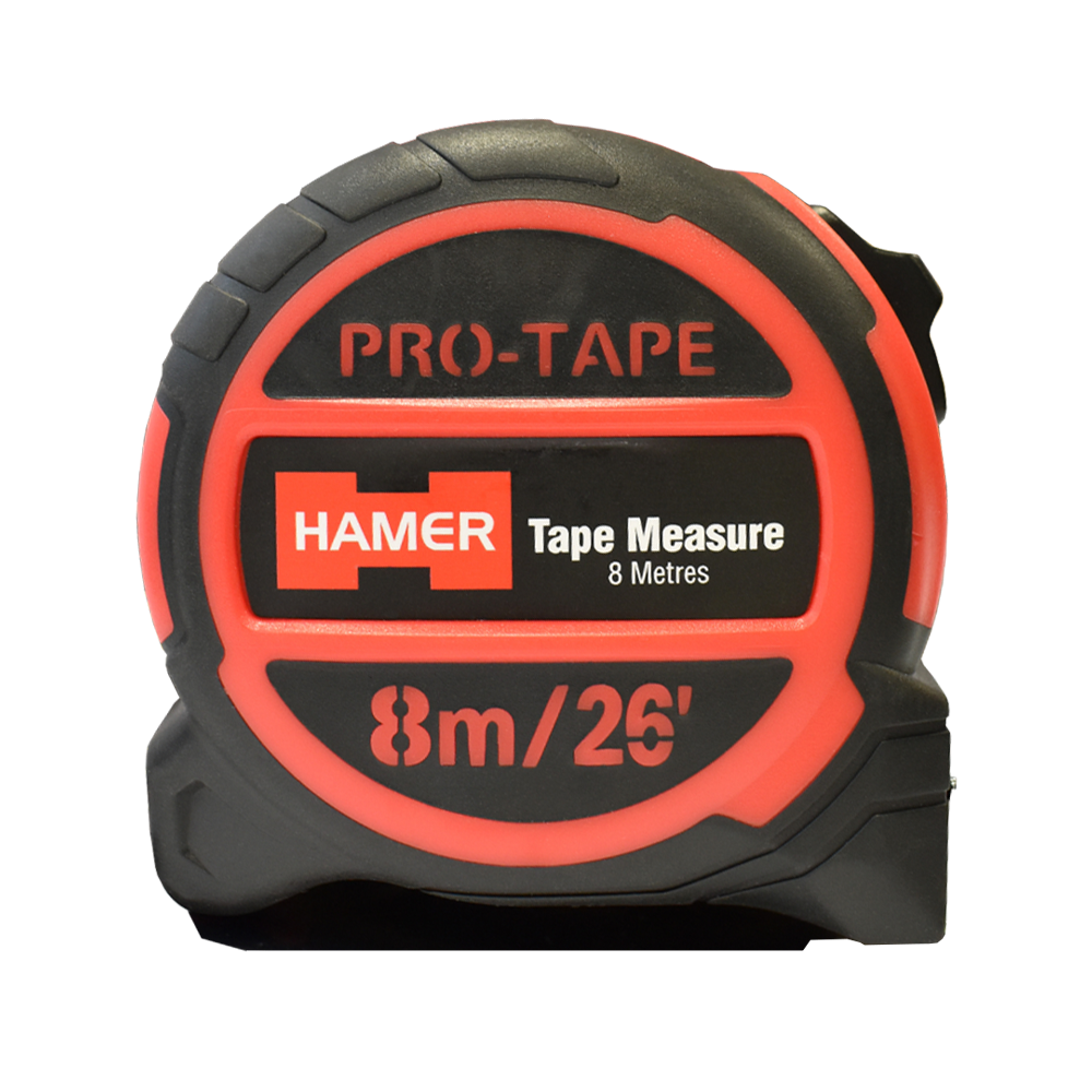 Hamer Tools Tape Measure 8M  Coated 32mm Wide Blade