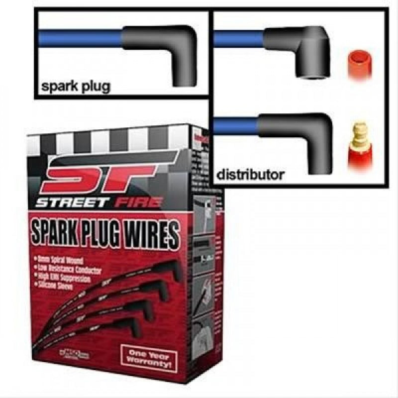 MSD STREETFIRE WIRE SET (8CYL) 90° SOCK/HEI, UNIVERSAL