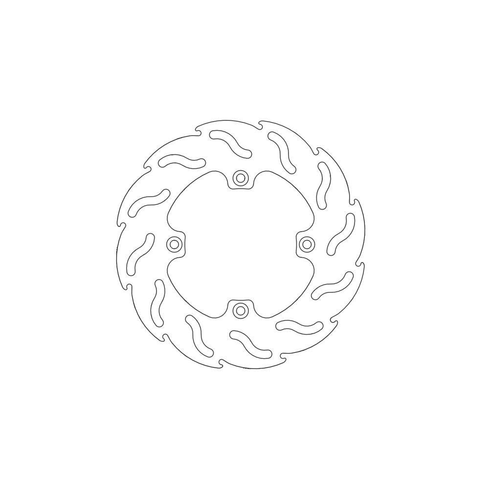 Brake Disc Rear Moto Master Flame Yamaha Yz65 18-21 Yz80 93-01 Yz85 02-21