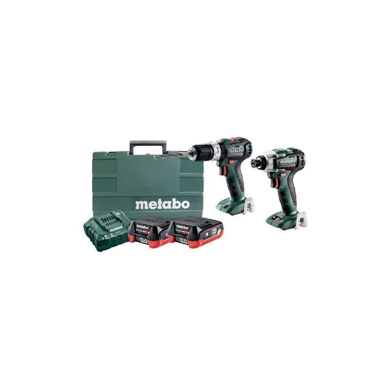 Metabo Combo Kit 12.0V Hammer Drill 45 Nm+ Impact Driver 140 Nm SBSSD12BLPCHD4.0