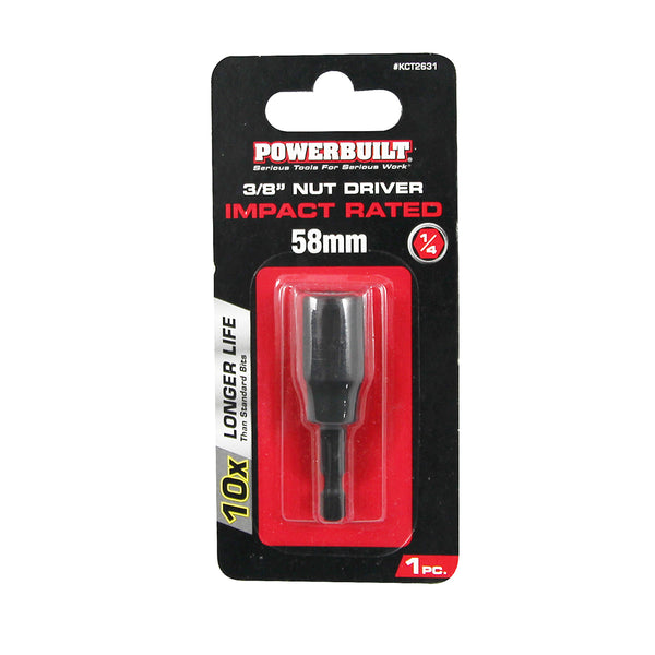 Powerbuilt 1/4" Nut Driver - 3/8" - 58mm