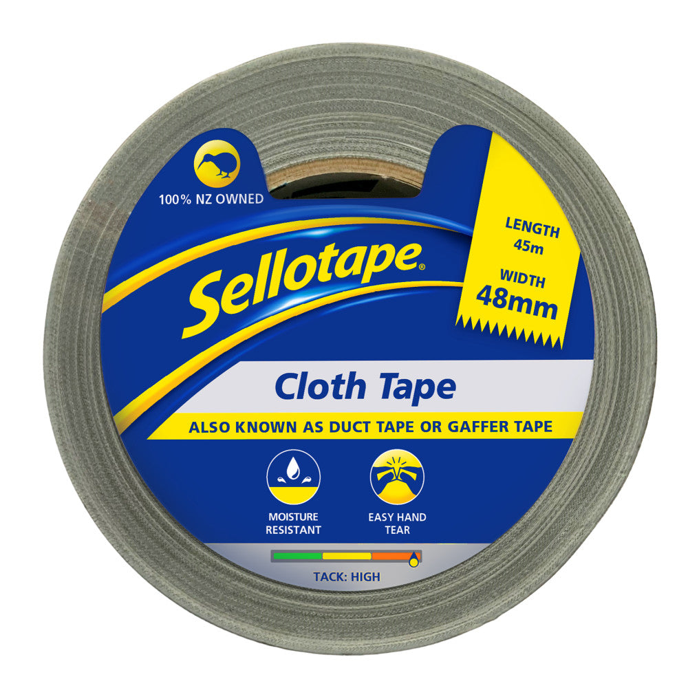 Sellotape 1346S Cloth Tape Silver 48mmx45m
