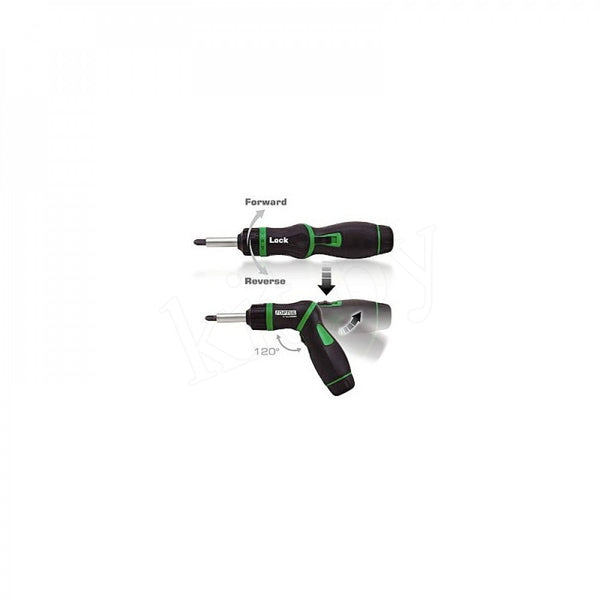 Ratcheting Pistol Grip Screwdriver, Driver Bit & Socket Set 54pc Toptul GAAI5401