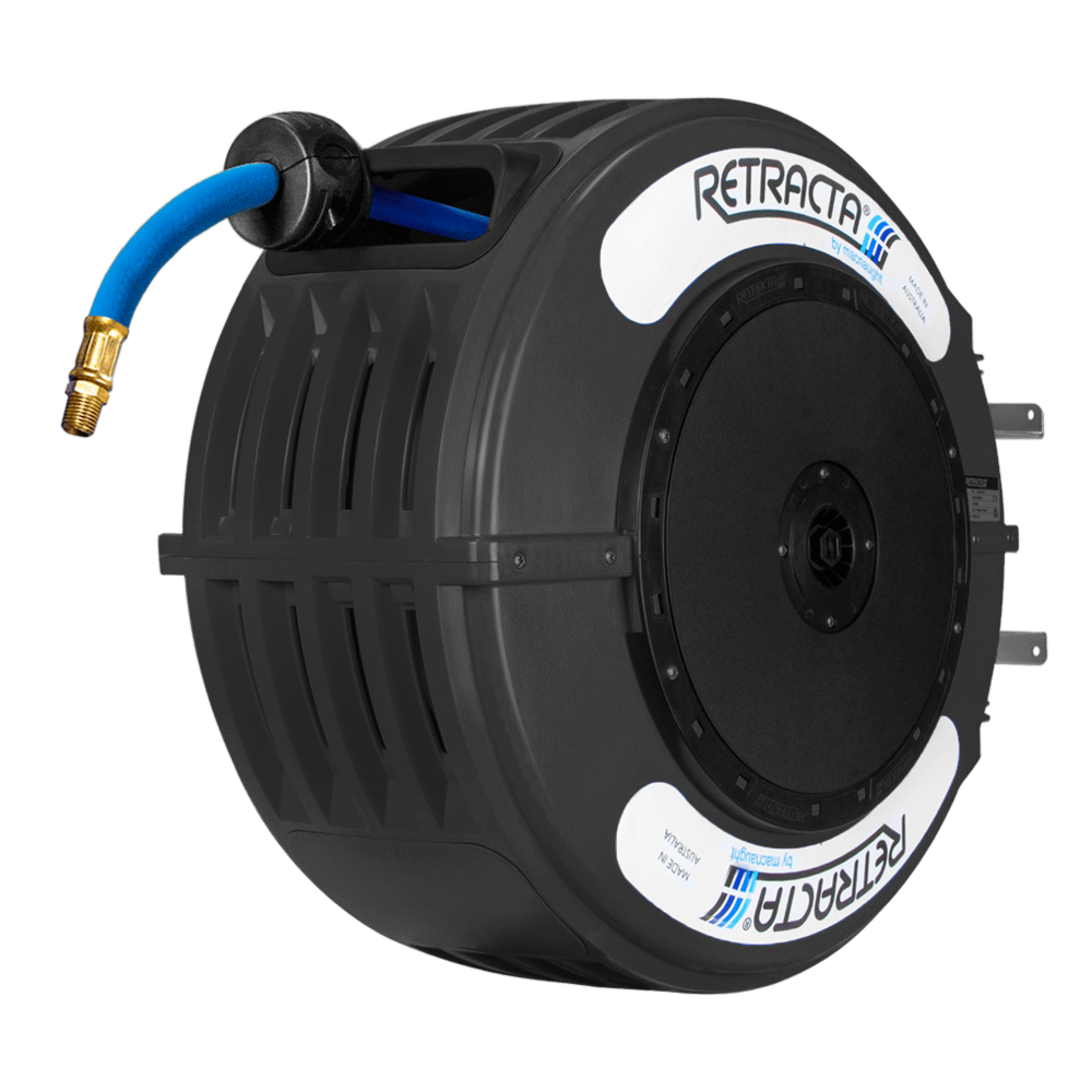 Retracta Hose Reel (Black) - Air/Water 3/8" 20M Hose