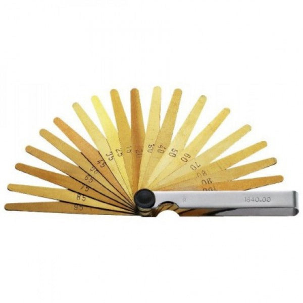 Feeler Gauge Metric Brass Blades 0.1-1.0mm 10x100mm Tapered Facom 804.AM