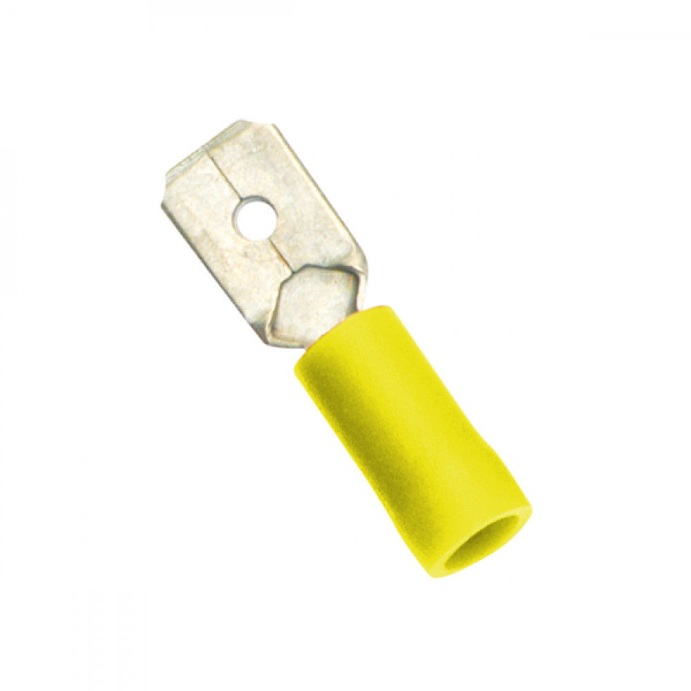 Champion Yellow Male Push - On Spade Terminal - 10