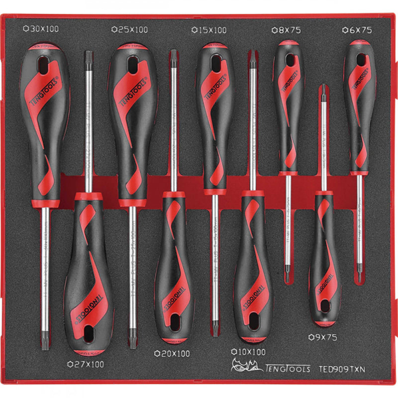 9Pc Mega Drive Screwdriver Torx® Set 6-30