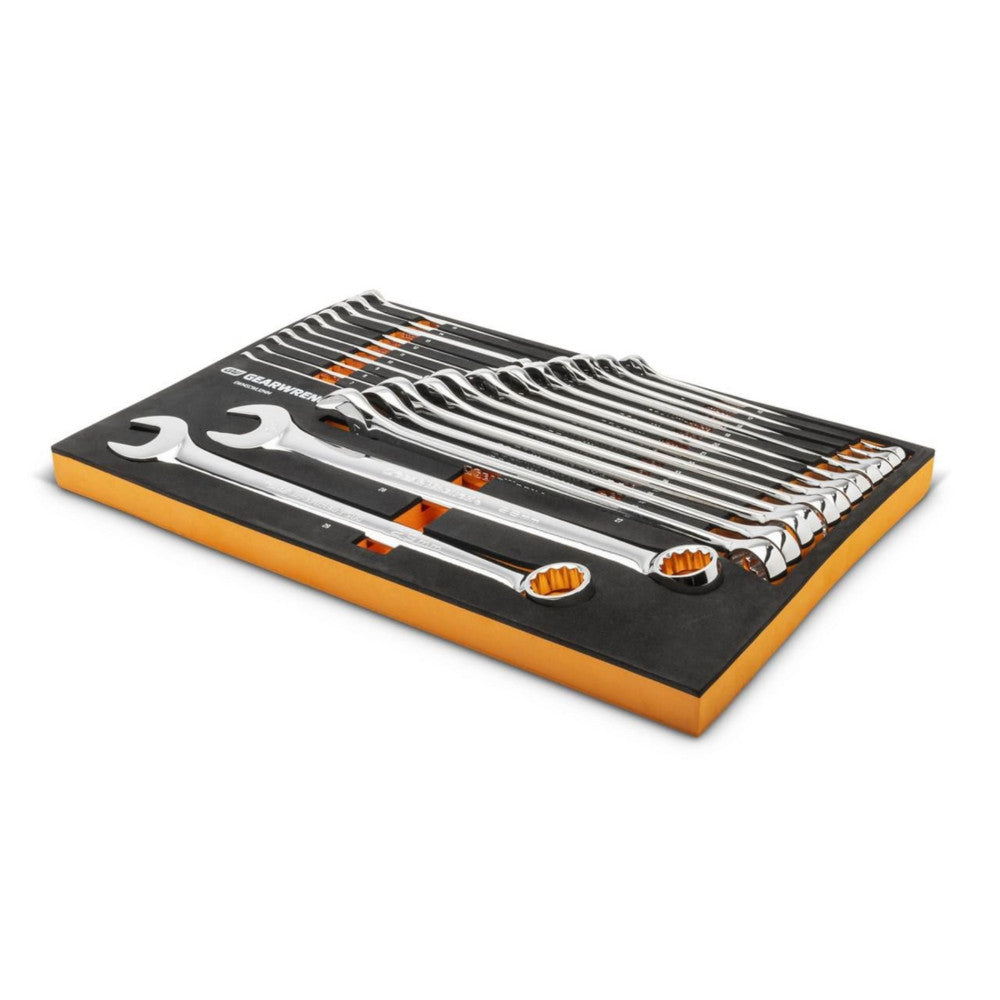 GearWrench 24Pc 12Pt Long Pattern Combination Metric Wrench Set In EVA Tray
