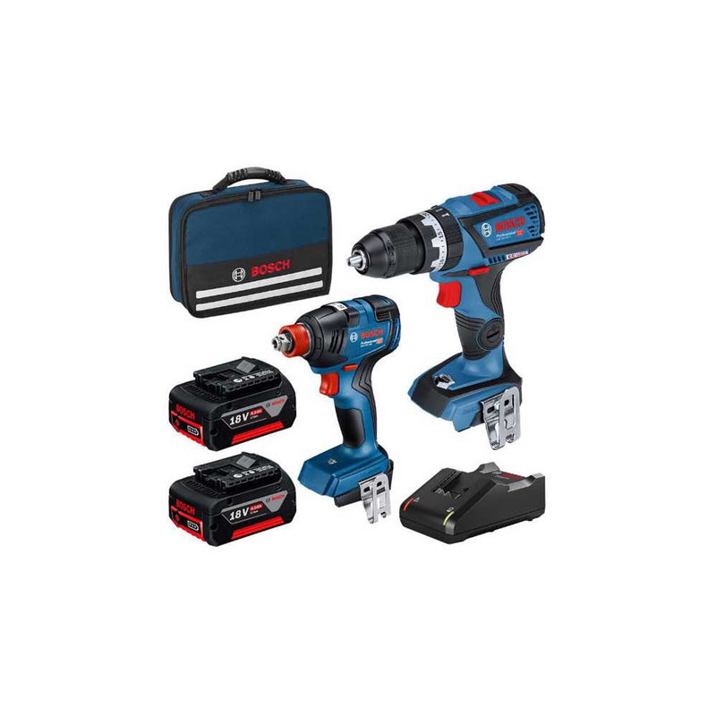 Bosch GSB 18V-60C + GDX 18V-200 + 2 x GBA 4.0ah + GAL 1840 + Bag  (Brushless)