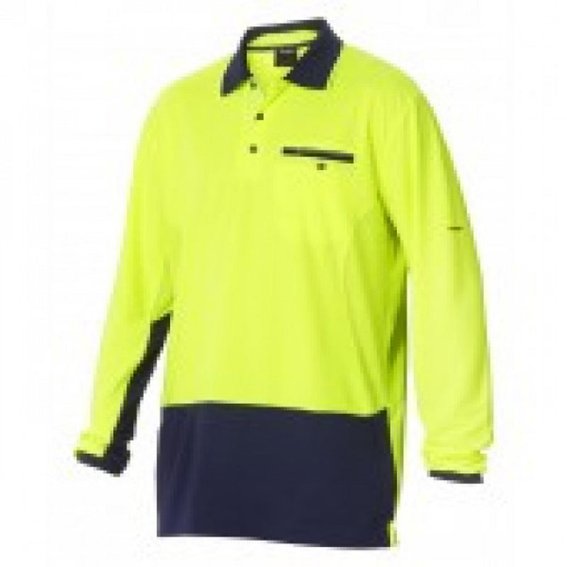 King Gee Workcool 2 Hi-Vis Polo Long Sleeve