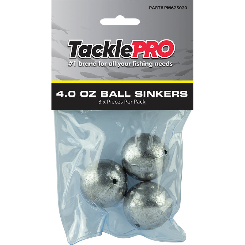 Tacklepro Ball Sinker 4.0Oz - 3Pc