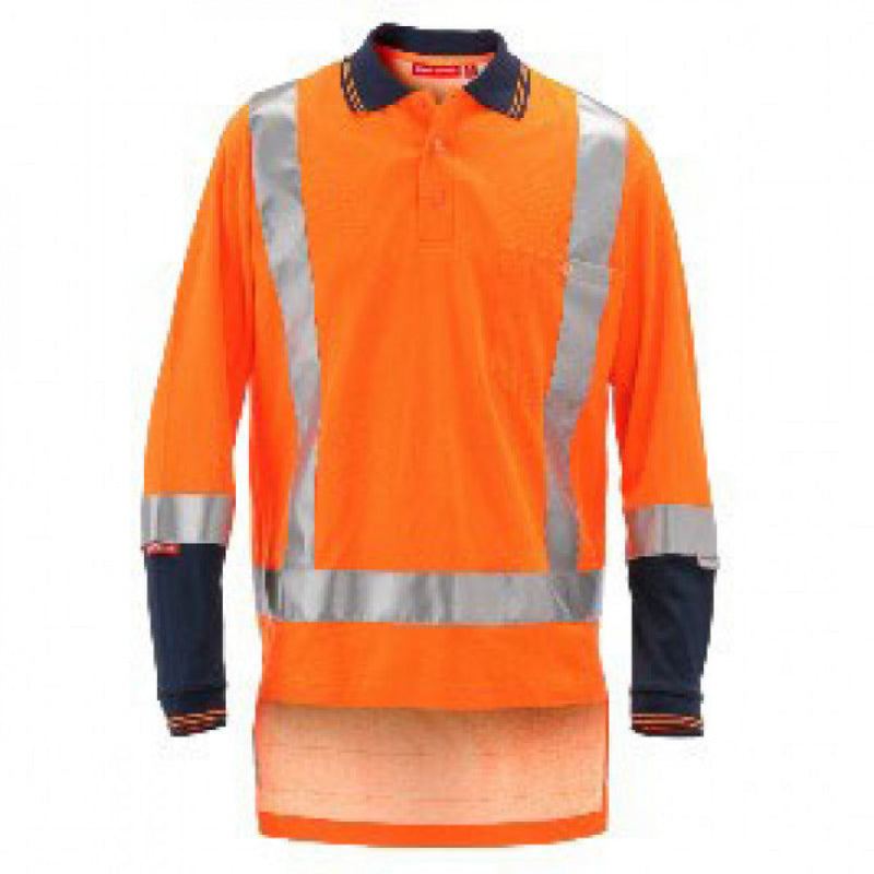 Hard Yakka TTMC Hi-Vis Long Sleeve Polo Shirt