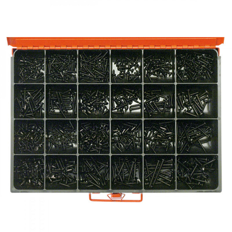 830Pc Self Tapping Screw Assortment (Black Zinc)