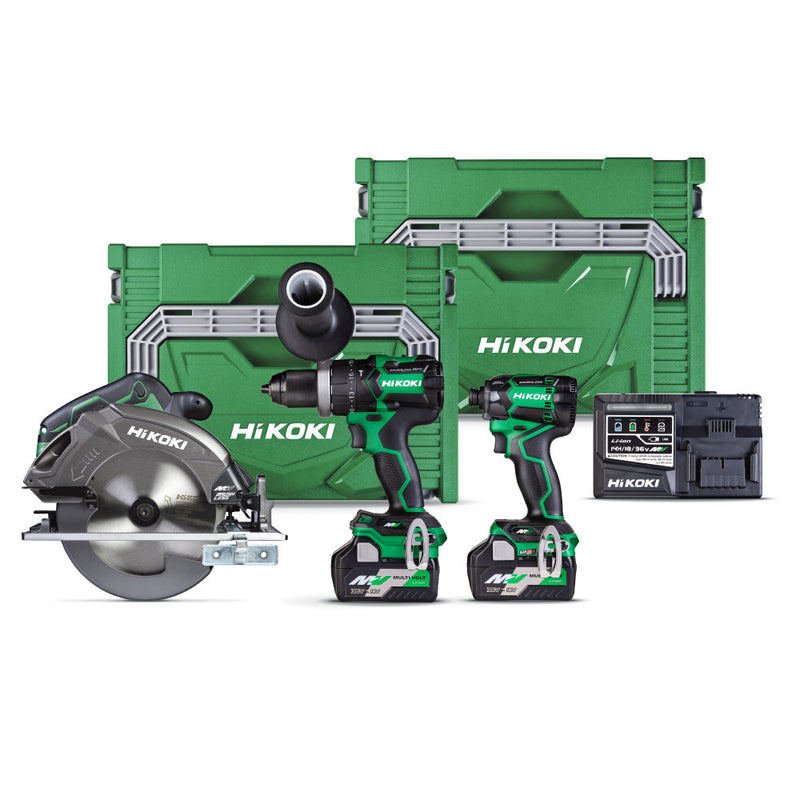 HiKOKI 36V Premium Brushless 3-Tool Kit - KC363DC(GRZ)