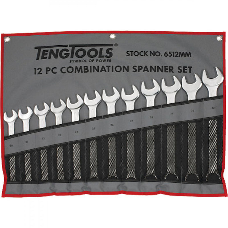 Teng 12Pc Combination Metric Spanner Set W/Wallet