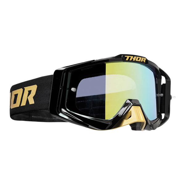 Thor MX Goggles Sniper Pro Divide Gold Black Includes Spare Clear Lens #