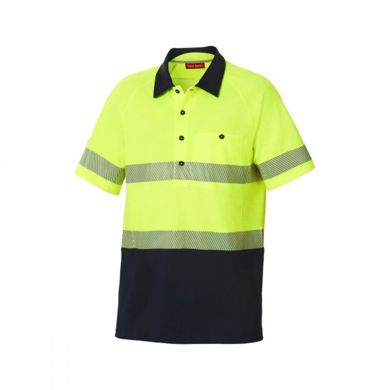 Hard Yakka Koolgear Hi-Vis 2 Tone T-Shirt Vent Polo W Seg Tape