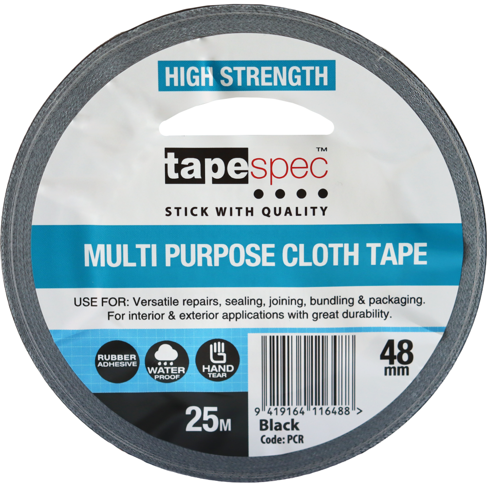 Retail Cloth Black 48mmx25m