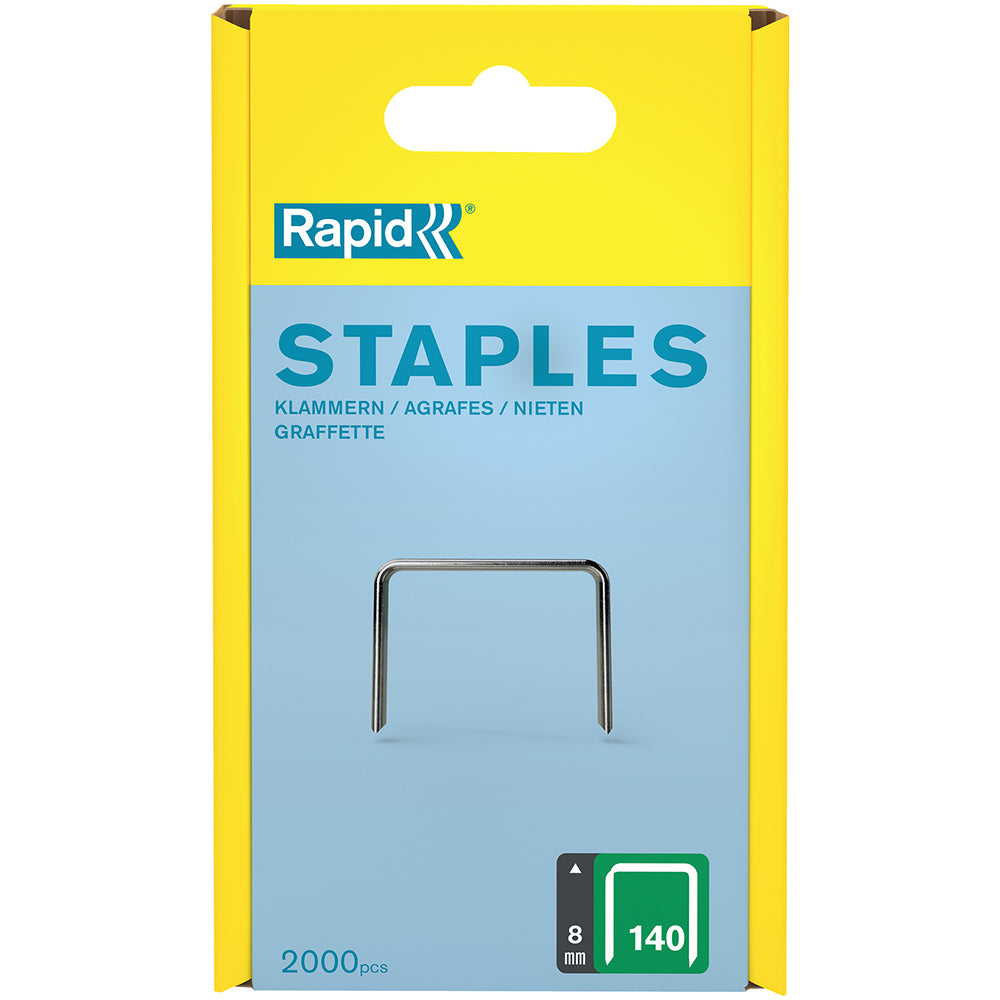 Rapid Staples 140/8 2000pcs Plastic Box