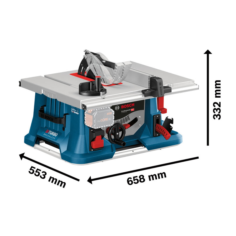 Bosch BiTURBO  18V Brushless 216mm Table Saw