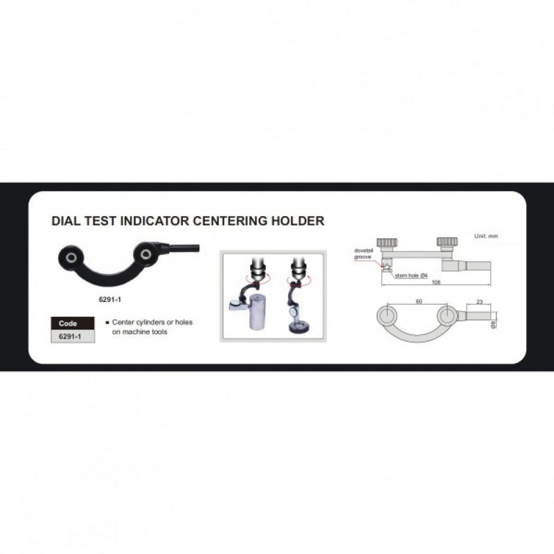 Dial Test Indicator Holder C/w 8mm Shaft Clamps 4mm 8mm + Dovetail Insize 6291-1