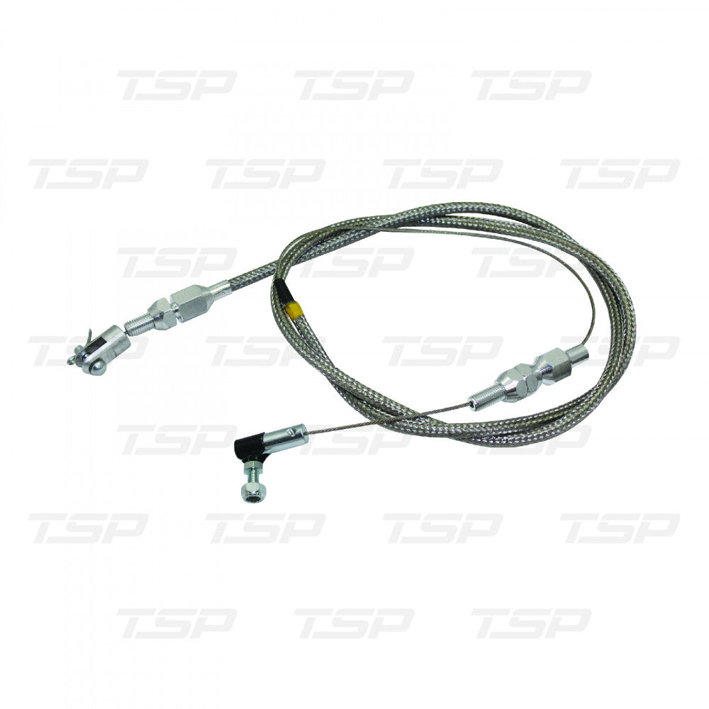 TSP UNIVERSAL 36" BRAIDED STAINLESS STEEL THROTTLE CABLE #SP7209