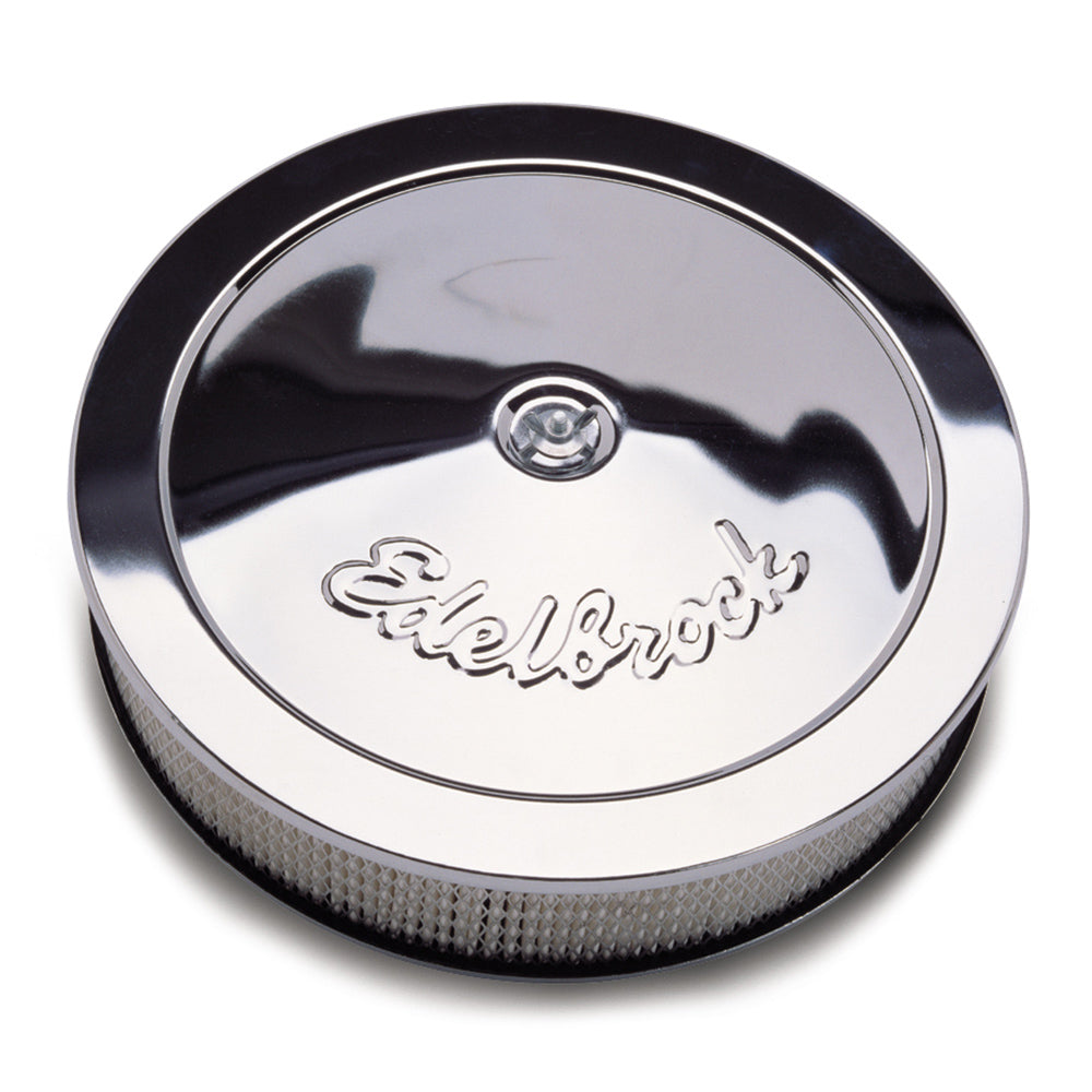 1207 Edelbrock Pro-Flo 14" Chrome Air Cleaner (Drop Base)